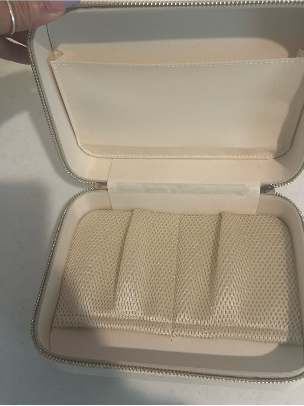 Guess Soft Blush Jewelry Case with Gold Logo - Picture 2 of 3
